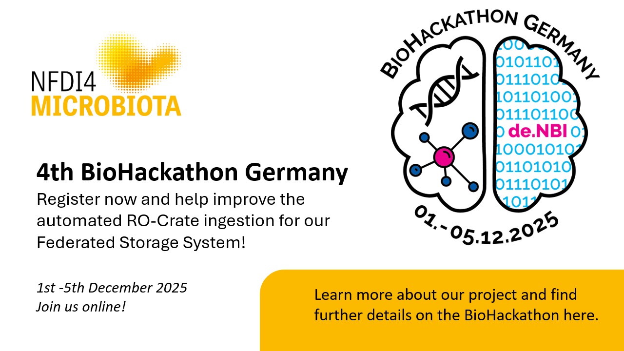 Join the 4th BioHackathon Germany by de.NBI and help improve our project